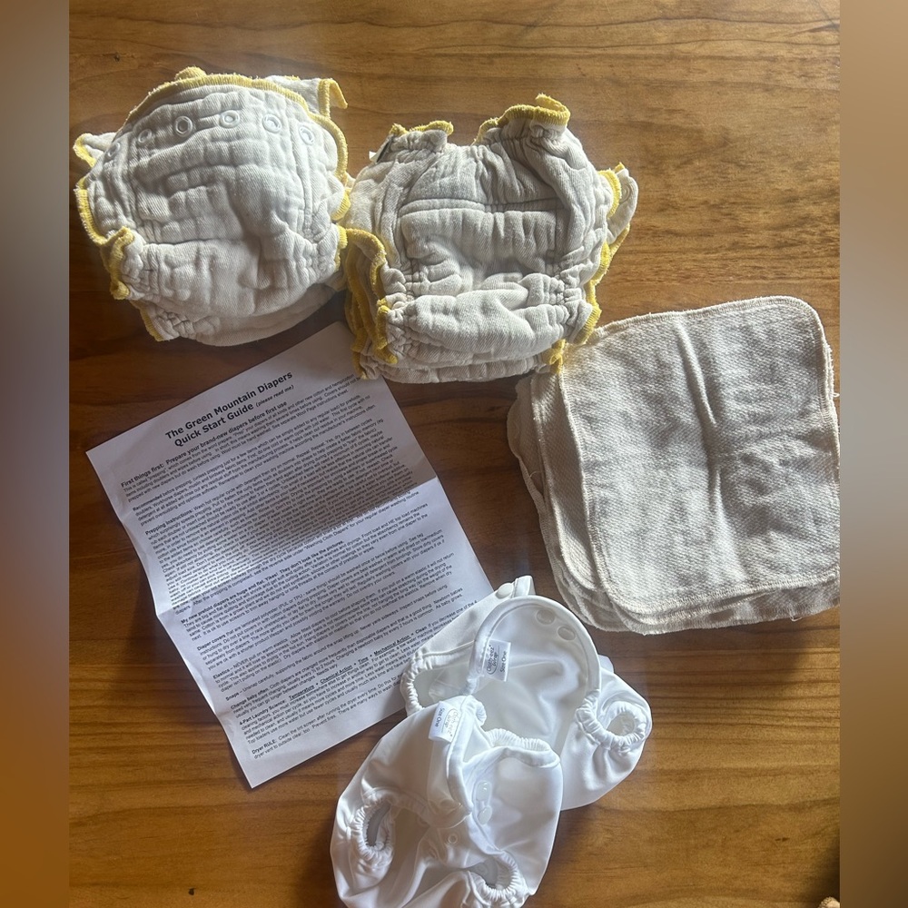 Never used- Organic Cotton Cloth Diapers “Give it a try kit”  Small.
